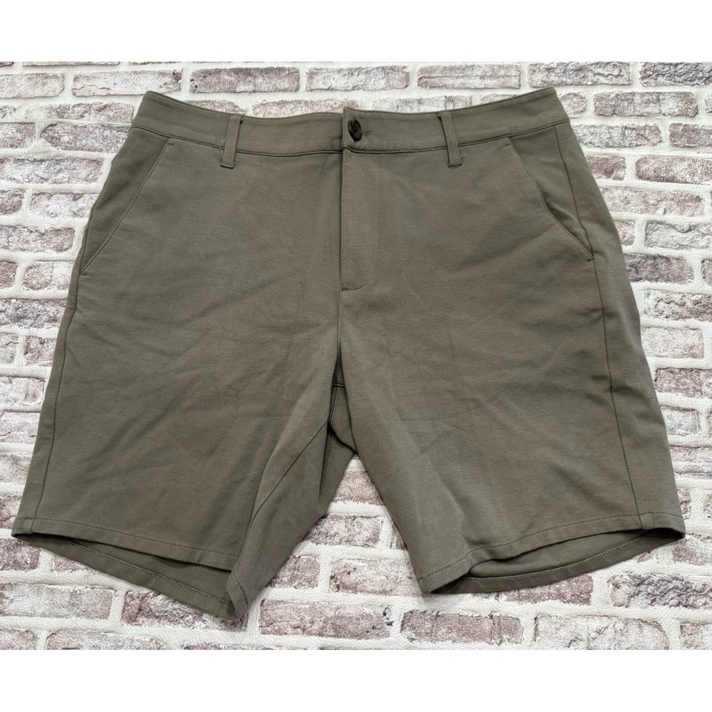 Paige  Mens Shorts 32 Dark Taupe Rickson Stretch 8 In Rayon Chino Performance